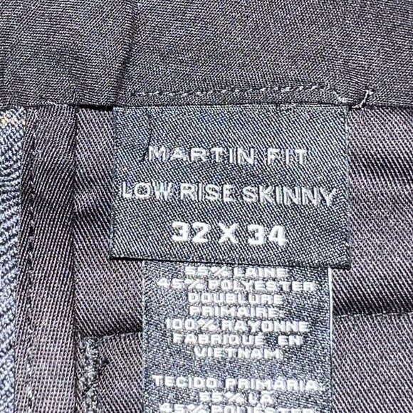 MARC BY MARC JACOBS Martin Fit Low Rise Skinny Wool Blend Dress Pants 32x34 New - Picture 8 of 12